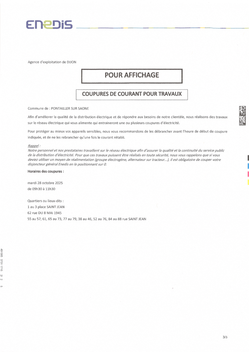 coupure d'électricité